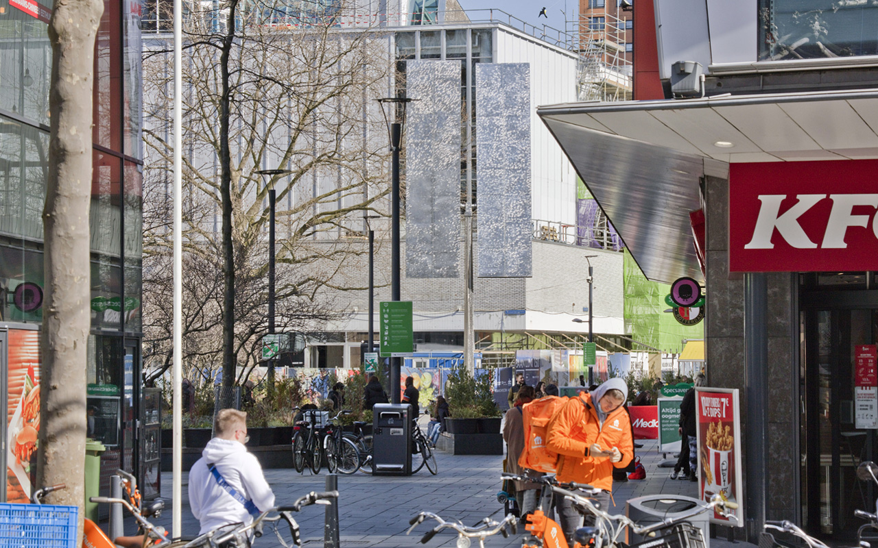 Two Open Rectangles George Rickey Outside Two Turning Vertical Rectangles - BKOR